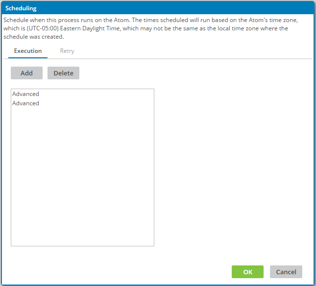 Article Setting Schedules using the Advanced Schedule Capability