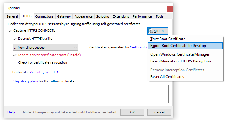 Article: How to Configure Fiddler to Monitor basic runtime Traffic ...