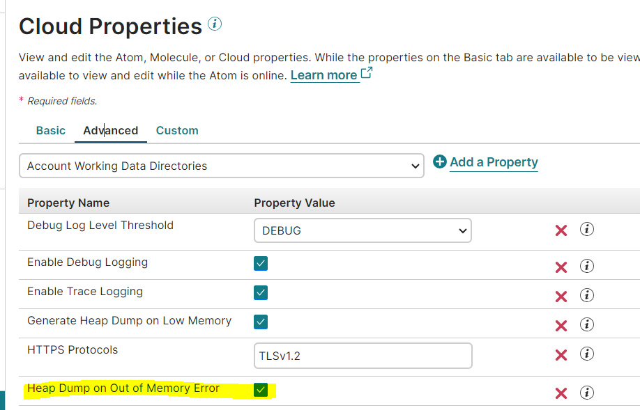 Article: How to capture heap dumps on Boomi Clouds on a Out of 