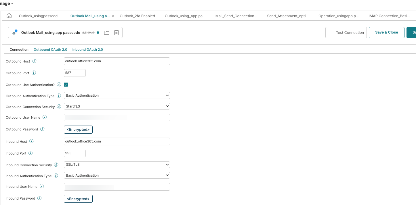 Article How to connect with Outlook by using MAIL/IMAP connector when