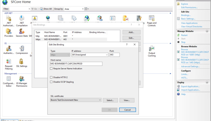 Question: Self signed IIS SSL certificate error in process after Question: Self signed IIS SSL certificate error in process after